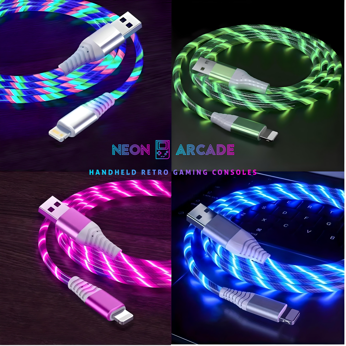 LED Luminous Flow Fast Charging LIGHTNING Cable- For iPhones