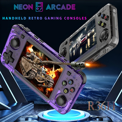 H Retro Handheld Gaming Console- Black 64Gb