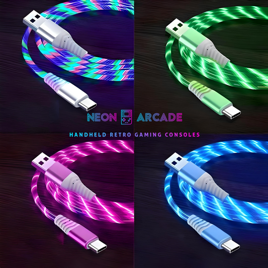 LED Luminous Flow 1m Type A to Type C USB Fast Charging Cable - 7A