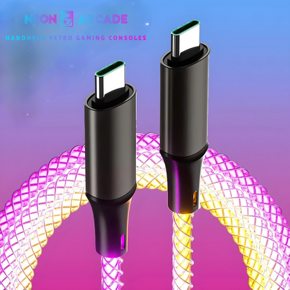 RGB Type C to Type C Fast Charging Cable- 66w 1m