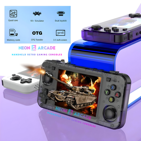 R36H Retro Handheld Gaming Console - Purple 64 Gb
