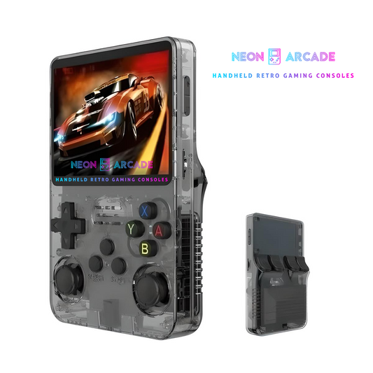 R36S Handheld Retro Gaming Console - Black 64gb