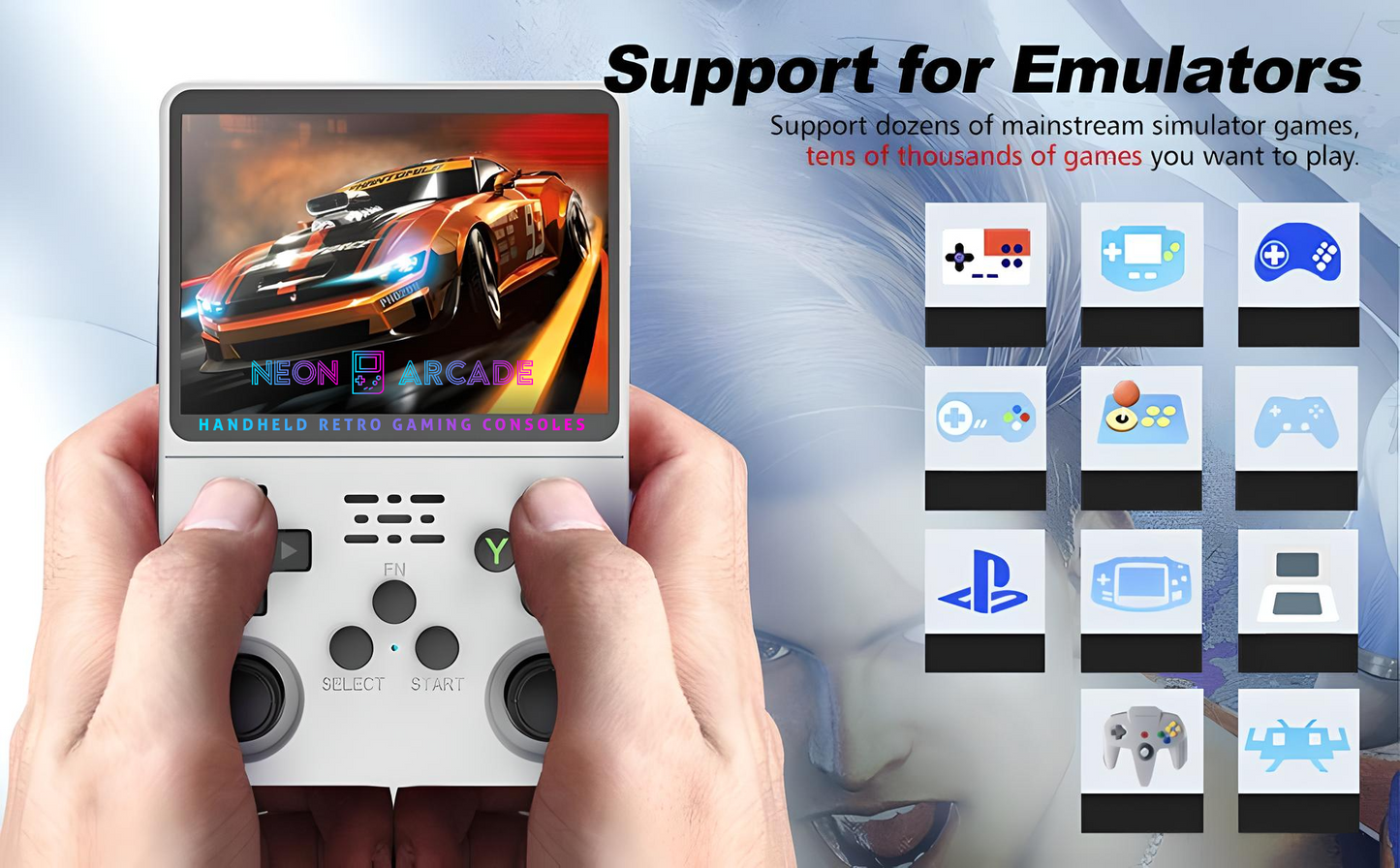 S Retro Handheld Gaming Console Purple 64gb