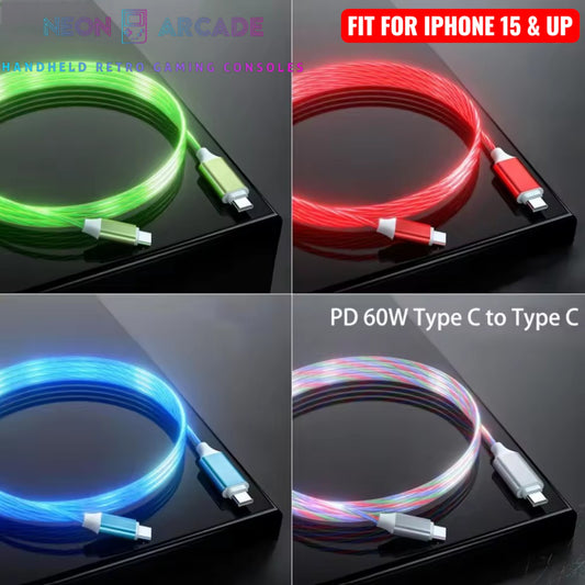 C to Type C Super-Fast Charging Cable RGB Type - 66w 1m