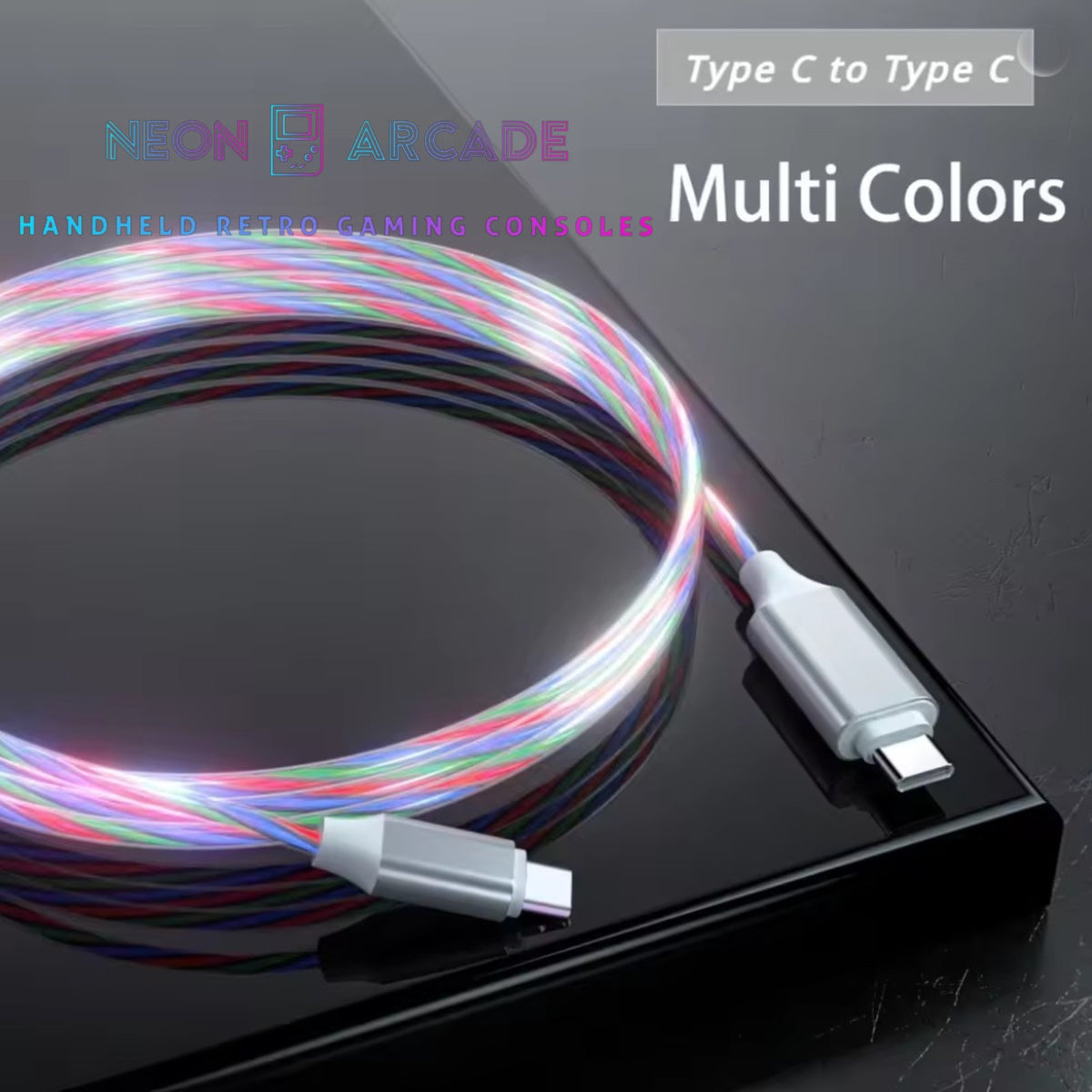 C to Type C Super-Fast Charging Cable RGB Type - 66w 1m